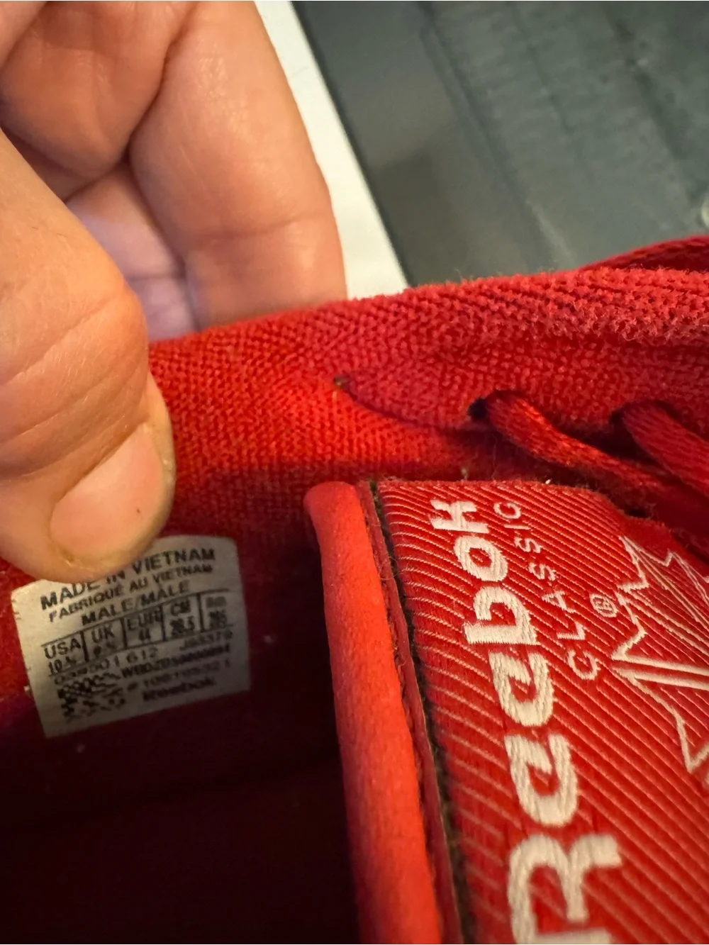 Reebok bold red